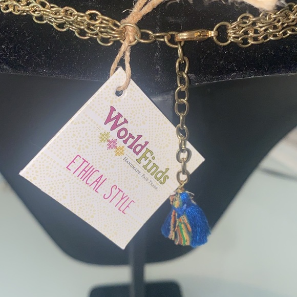 ♦️World Finds kantha 4-tier necklace.♦️♦️♦️♦️♦️ - Picture 3 of 9